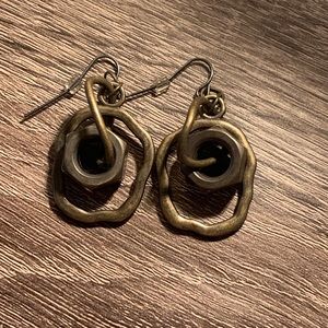 Homemade bolt earrings